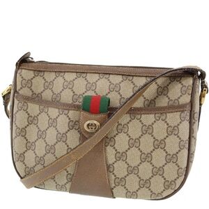 Authenticated Gucci Vintage Ophidia Web Sherry Shoulder Bag Tote Purse